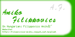 aniko filippovics business card